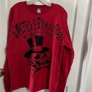 Men's vintage ed hardy long sleeve shirt Christian Audigier size xl